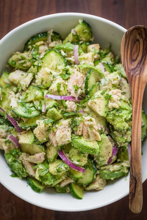 Ensalada de Atún y Aguacate Salmón con Mostaza y Miel