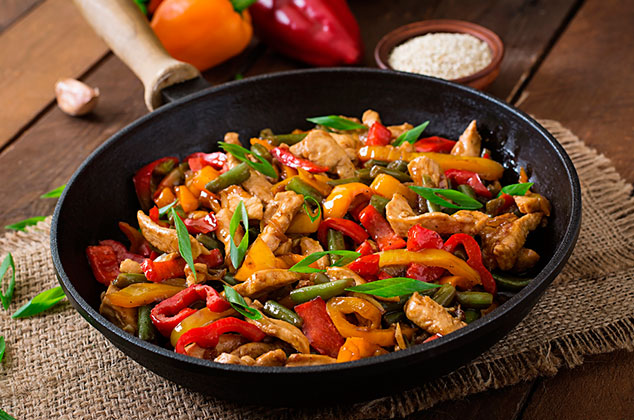 Fajitas de pollo Salmón con mostaza y miel