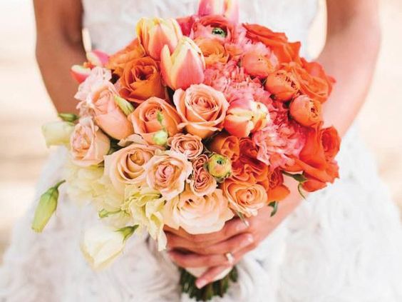 Ramo de novia Coral